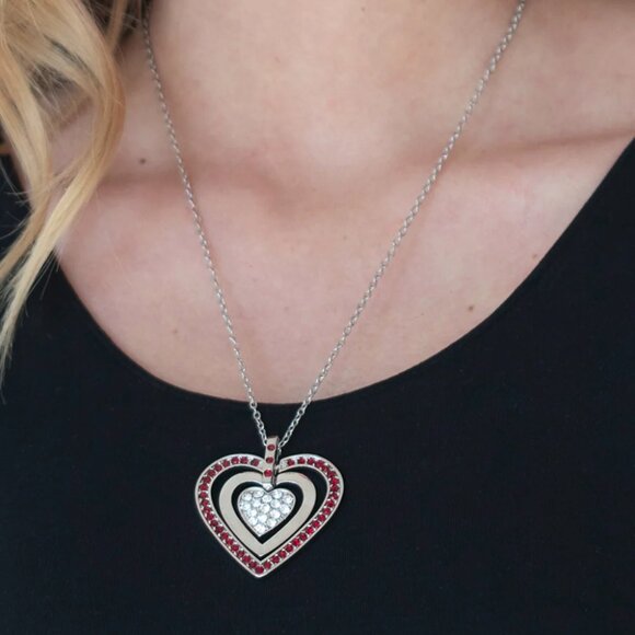 Paparazzi Jewelry Accessories - Bless Your Heart - Red Necklace - Vintage - Picture 4 of 6